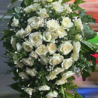 White Rose Wreath